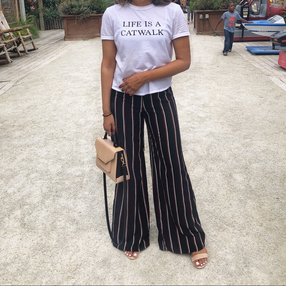 High waisted bell bottoms